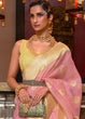 Load image into Gallery viewer, Flamingo Pink Woven Linen Silk Saree with Contrast Border &amp; Pallu Clothsvilla