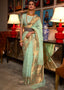Pastel Green Copper Zari Handloom Woven Silk Saree Clothsvilla