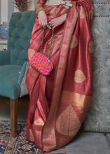 Load image into Gallery viewer, Berry Red Copper Zari Woven Silk Saree with Sequence work Clothsvilla