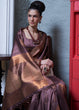 Load image into Gallery viewer, Mauve Purple Copper Zari Woven Silk Saree with Sequence work Clothsvilla
