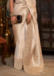 Load image into Gallery viewer, Ivory White Woven Khaddi Georgette Silk Saree Clothsvilla
