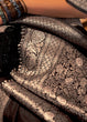 Load image into Gallery viewer, Raven Black Woven Khaddi Georgette Silk Saree Clothsvilla