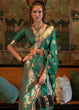 Load image into Gallery viewer, Teal Green Tanchoi Handloom Woven Satin Silk Saree Clothsvilla
