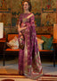 Tyrian Purple Tanchoi Handloom Woven Satin Silk Saree Clothsvilla