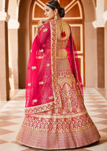 Load image into Gallery viewer, Rose Pink Velvet  Bridal Lehenga Choli with Embroidery &amp; Hand work Clothsvilla