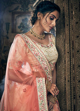 Load image into Gallery viewer, Beautiful Off White Georgette Base Lehenga Choli Clothsvilla