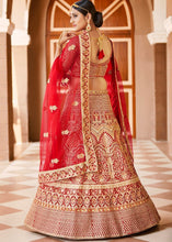 Load image into Gallery viewer, Crimson Red Velvet  Bridal Lehenga Choli with Embroidery &amp; Hand work Clothsvilla