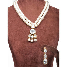 Load image into Gallery viewer, 2 Layer Gold Plated Pearl Necklace Alloy Jewel Set ClothsVilla