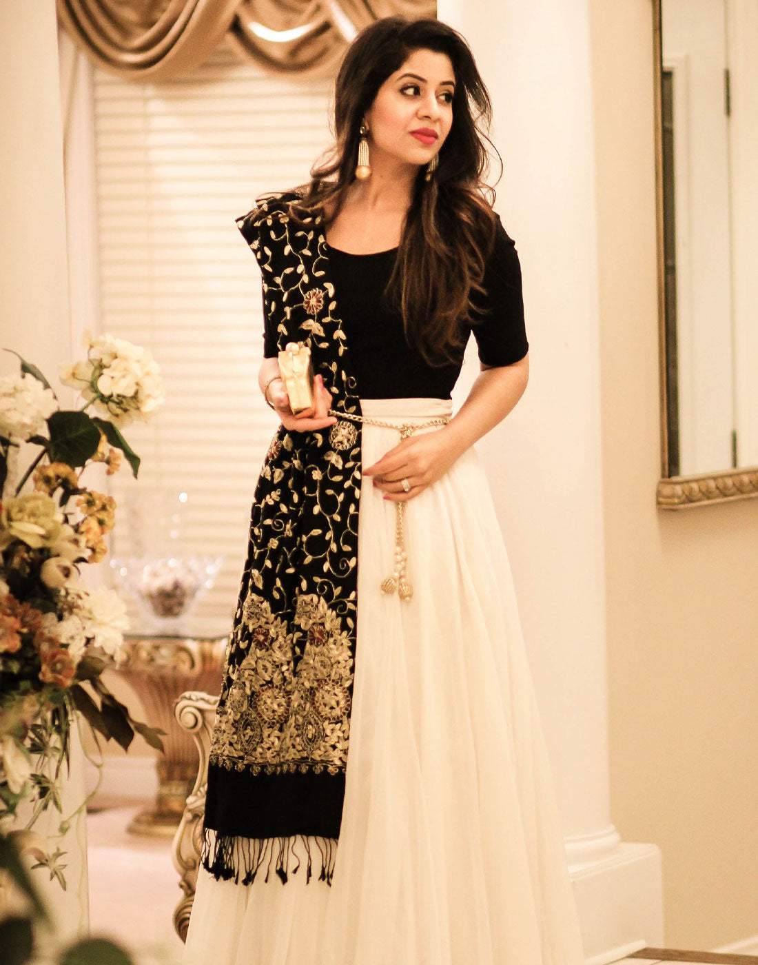 Hot Selling Designer Black and Off White lehenga ClothsVilla
