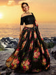 Load image into Gallery viewer, Black Classy Semi Stitched Lehenga With  Unstitched Blouse Clothsvilla