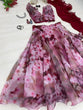 Load image into Gallery viewer, Maroon Color Digital Printed Organza Lehenga Choli