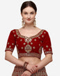 Load image into Gallery viewer, Heavy Bridal Lehenga Choli with Dual Sandwich Sequins Work ClothsVilla