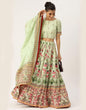 Load image into Gallery viewer, Light Green Colored Vaishali Silk Lehenga Choli ClothsVilla