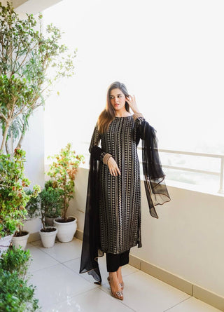 Wedding Wear Black Color Sequence Work Salwar Suit Clothsvilla