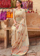 Load image into Gallery viewer, Beige Linen Silk Saree with Colorful Weaving work Clothsvilla