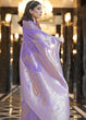 Load image into Gallery viewer, Amethyst Purple Zari Woven Linen Silk Saree Clothsvilla
