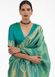 Load image into Gallery viewer, Persian Green Kanjivaram Soft Woven Silk Saree Clothsvilla