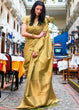 Load image into Gallery viewer, Dijon Yellow Designer Wear Woven Banarasi Silk Saree Clothsvilla