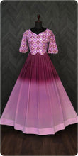 Load image into Gallery viewer, Georgette Wine Colo Lovely Pattern Long Gown