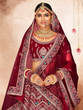 Load image into Gallery viewer, Maroon Embroidered Semi Stitched Lehenga With Unstitched Blouse Clothsvilla