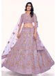 Load image into Gallery viewer, Lilac Soft Net Embroidered Designer Lehenga Choli Clothsvilla