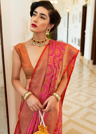 Hot Pink Patola Silk Saree : Top Pick Clothsvilla