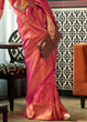 Load image into Gallery viewer, French Rose Pink Two Tone Handloom Weaving Banarasi Silk Saree Clothsvilla