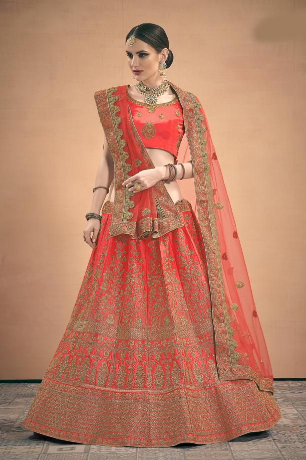 Heavy Bridal Wear Lehenga Choli With Dupatta All over Zari Work Clothsvilla