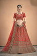 Load image into Gallery viewer, Bridal Wear Lehenga Choli With Dupatta Having Zari &amp; Stone Work Clothsvilla