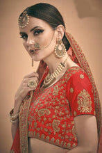 Load image into Gallery viewer, Bridal Wear Lehenga Choli With Dupatta Having Zari &amp; Stone Work Clothsvilla