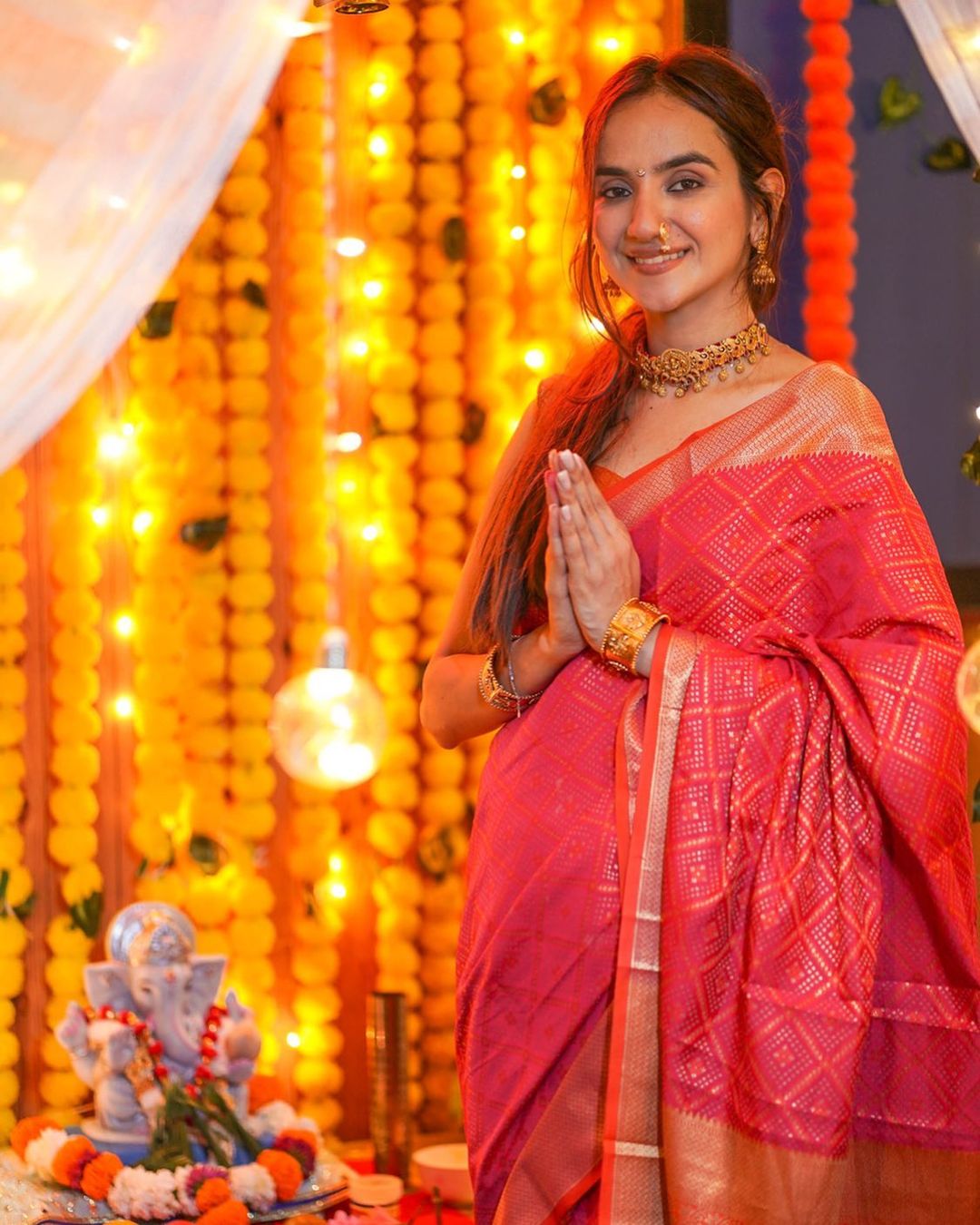 Bandhej Patola Pink Ishpreet Clothsvilla