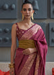 Load image into Gallery viewer, Radiant Orchid Purple Copper Zari Handloom Weaving Tussar Silk Saree Clothsvilla