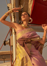 Load image into Gallery viewer, Rose Pink Two Tone Designer Satin Silk Saree Clothsvilla