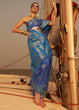 Load image into Gallery viewer, Shades Of Blue Two Tone Designer Satin Silk Saree Clothsvilla