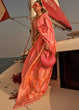 Load image into Gallery viewer, Orange &amp; Pink Two Tone Designer Satin Silk Saree Clothsvilla