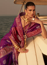 Load image into Gallery viewer, Lollipop Purple Two Tone Designer Satin Silk Saree Clothsvilla