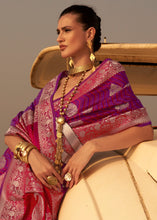 Load image into Gallery viewer, Lollipop Purple Two Tone Designer Satin Silk Saree Clothsvilla