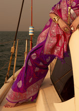 Load image into Gallery viewer, Lollipop Purple Two Tone Designer Satin Silk Saree Clothsvilla