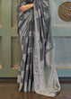 Load image into Gallery viewer, Iron Grey Chikankari Weaving Silk Saree with Sequins work Clothsvilla