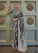 Load image into Gallery viewer, Iron Grey Chikankari Weaving Silk Saree with Sequins work Clothsvilla