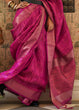 Load image into Gallery viewer, Magenta Pink Two Tone Handloom Weaving Organza Silk Saree : Top Pick Clothsvilla