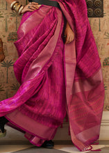 Load image into Gallery viewer, Magenta Pink Two Tone Handloom Weaving Organza Silk Saree : Top Pick Clothsvilla