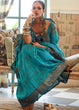 Load image into Gallery viewer, Cerulean Blue Two Tone Handloom Weaving Organza Silk Saree : Top Pick Clothsvilla