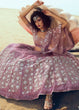 Load image into Gallery viewer, Lilac Soft Net Designer Lehenga Choli with overall Sequins and Thread work Clothsvilla