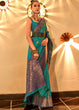 Load image into Gallery viewer, Greasy Green Handloom Woven Banarasi Silk Saree Clothsvilla