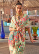 Load image into Gallery viewer, Pastel Green Jamawar Woven Cotton Silk Saree Clothsvilla