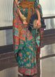 Load image into Gallery viewer, Castleton Green Jamawar Woven Cotton Silk Saree Clothsvilla