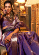 Load image into Gallery viewer, Electric Purple Two Tone Handloom Woven Organza Silk Saree Clothsvilla