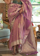 Load image into Gallery viewer, Lilac Purple Woven Satin Tissue Silk Saree Clothsvilla