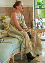 Load image into Gallery viewer, Brown &amp; Green Woven Satin Tissue Silk Saree Clothsvilla